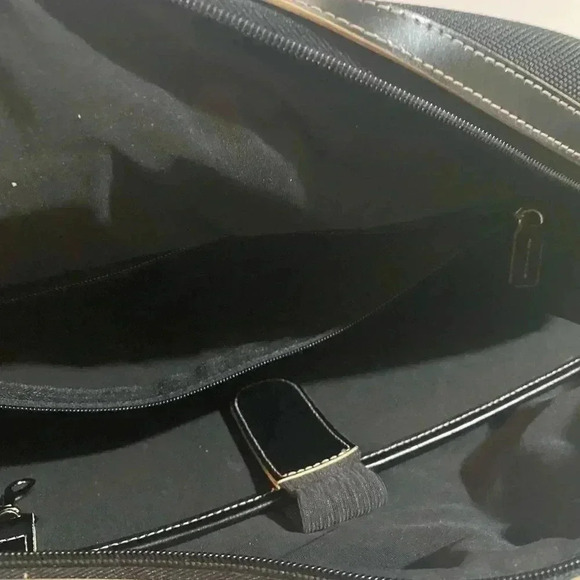 Jack Georges  unisex black canvas briefcase bag - Picture 5 of 15